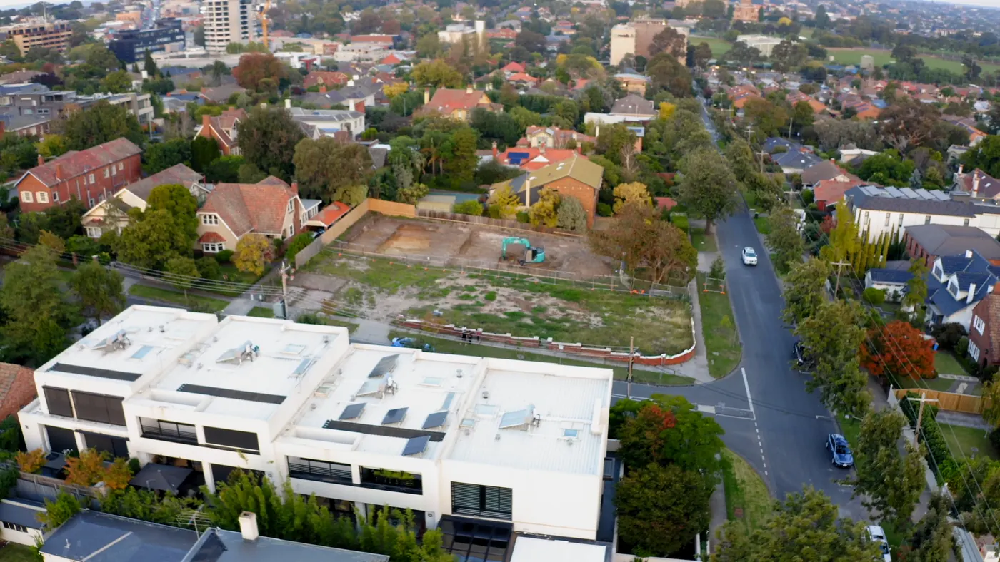 Kew Land · Residential development, from the air